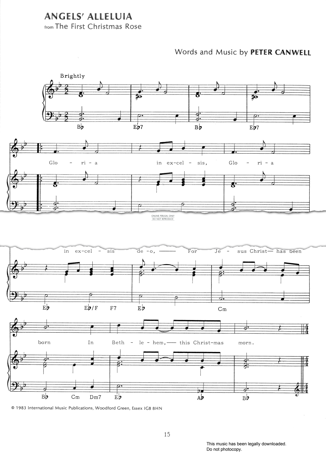 Product picture to: Angels' Alleluia (from 'The First Christmas Rose')