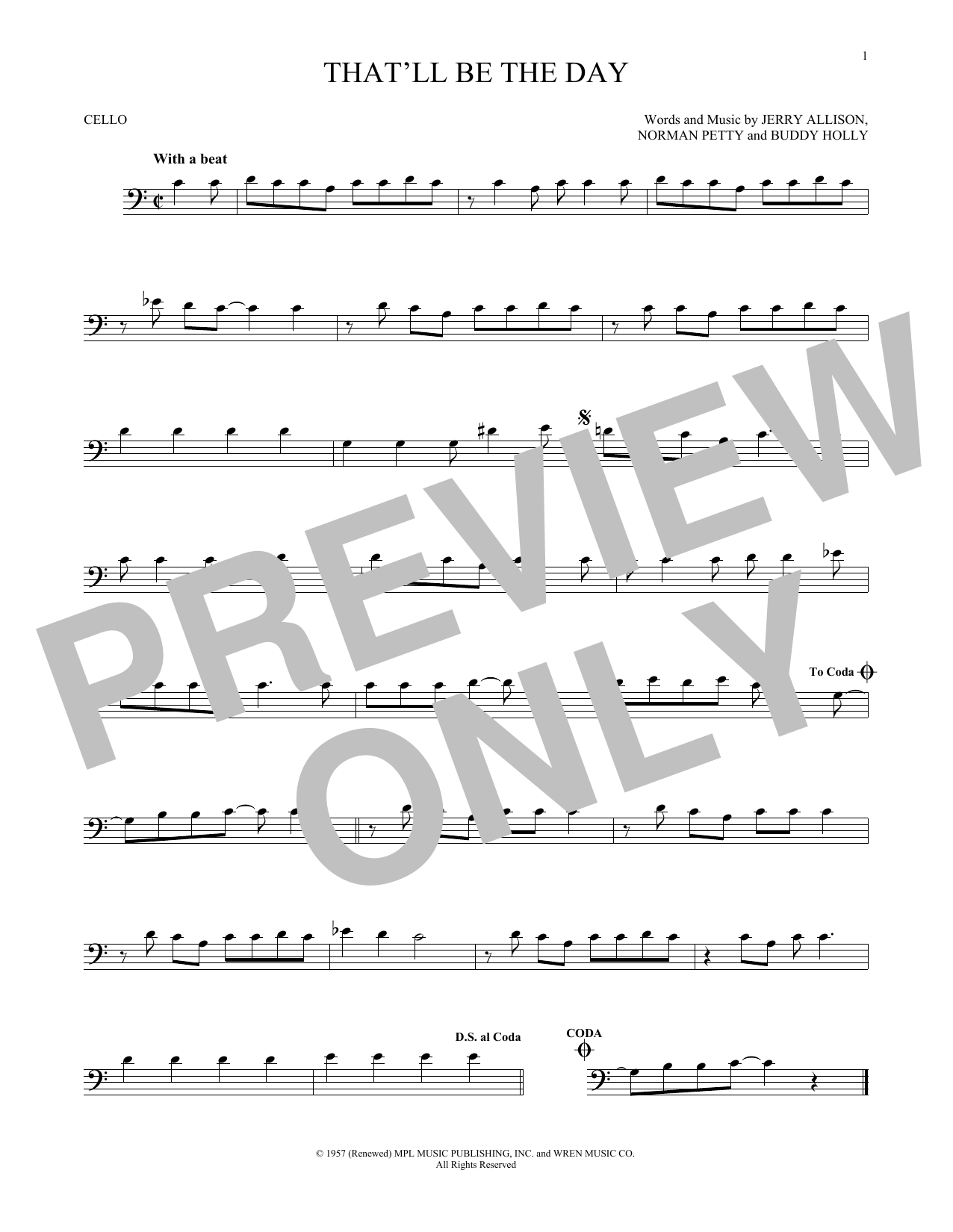 Produktgalerie: Seite 1 von 1 That'll Be The Day, The Crickets, Violoncello