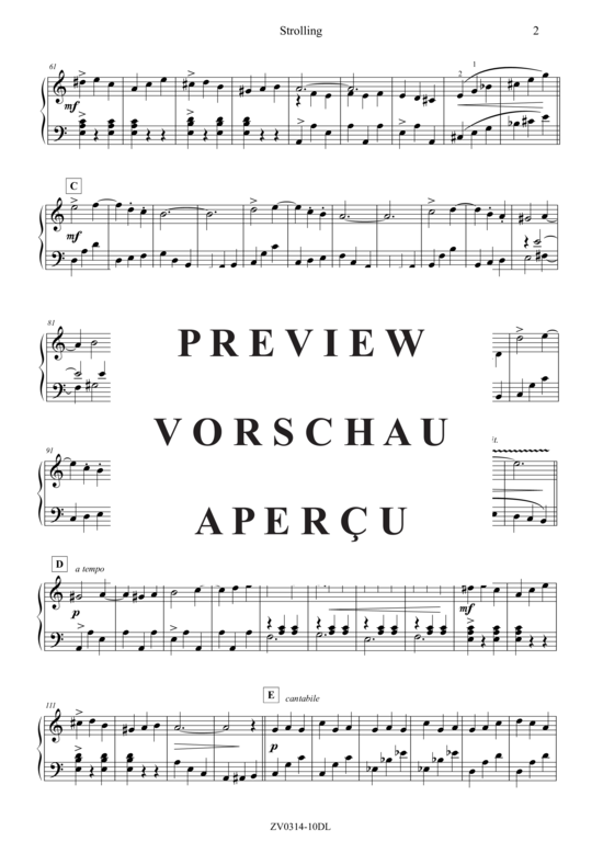 Product gallery: Page 3 of 4 Strolling , Weihe, Gerhard, Piano Solo