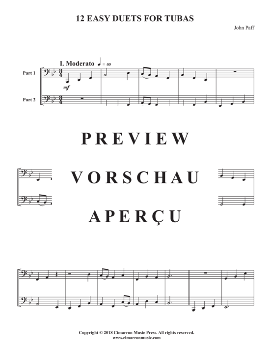 Product gallery: Page 4 of 21 12 Easy Duets for Tubas , , (Tuba Duet)