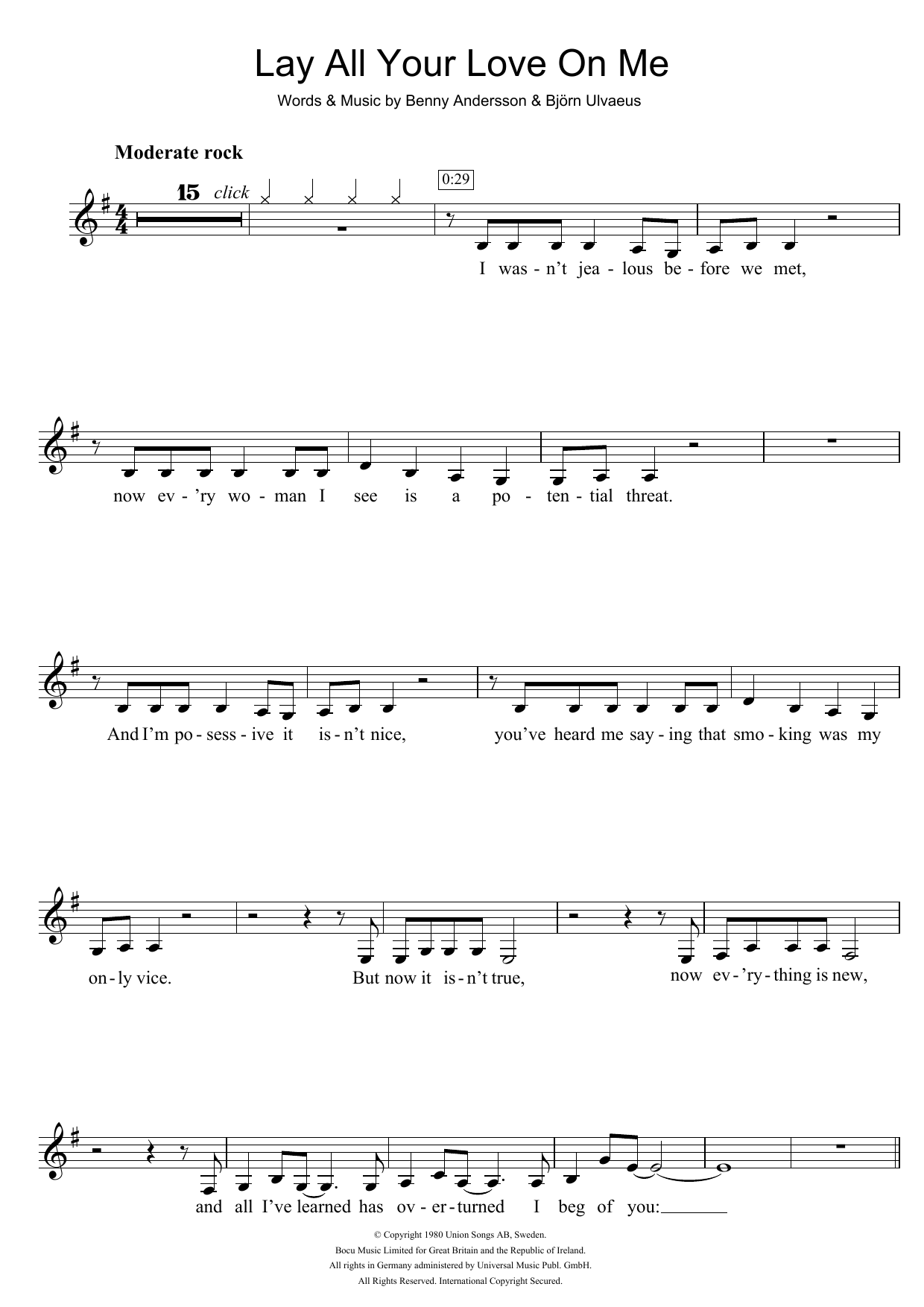 Product gallery: Page 1 of 1 Lay All Your Love On Me, ABBA