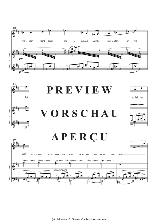 Product gallery: Page 3 of 5 Lied des Sandmännchens , , Piano and Voice