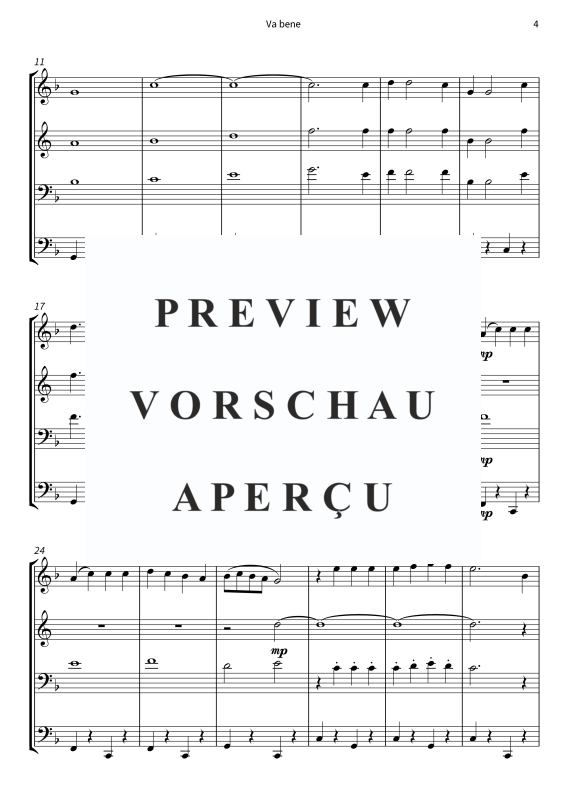 Produktgalerie: Seite 6 von 11 Va bene, Peter Kraus, (Blechbläserquartett)