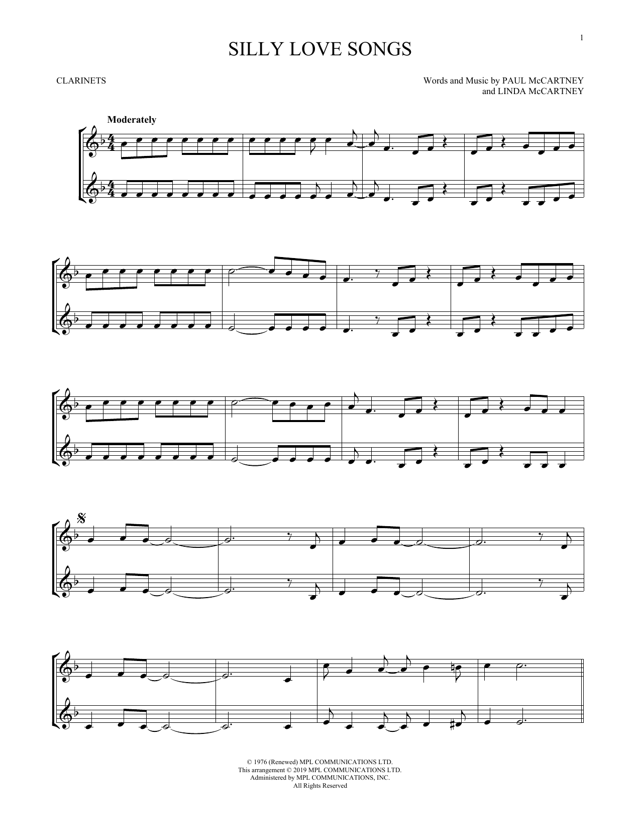 Product gallery: Page 1 of 1 Silly Love Songs, Wings