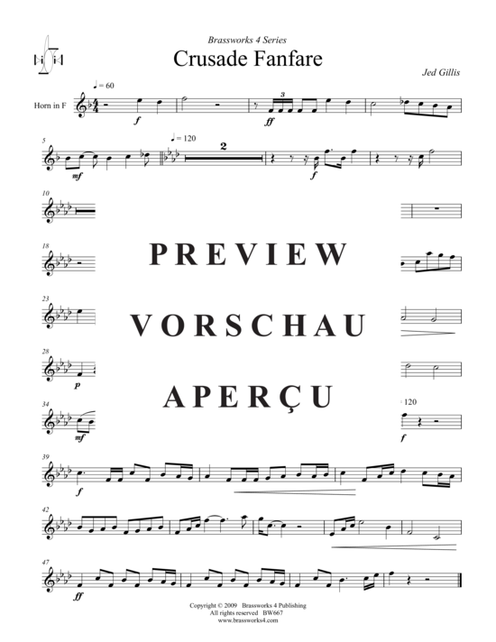 Produktgalerie: Seite 5 von 9 Crusade Fanfare , , (Blechbläserquintett)