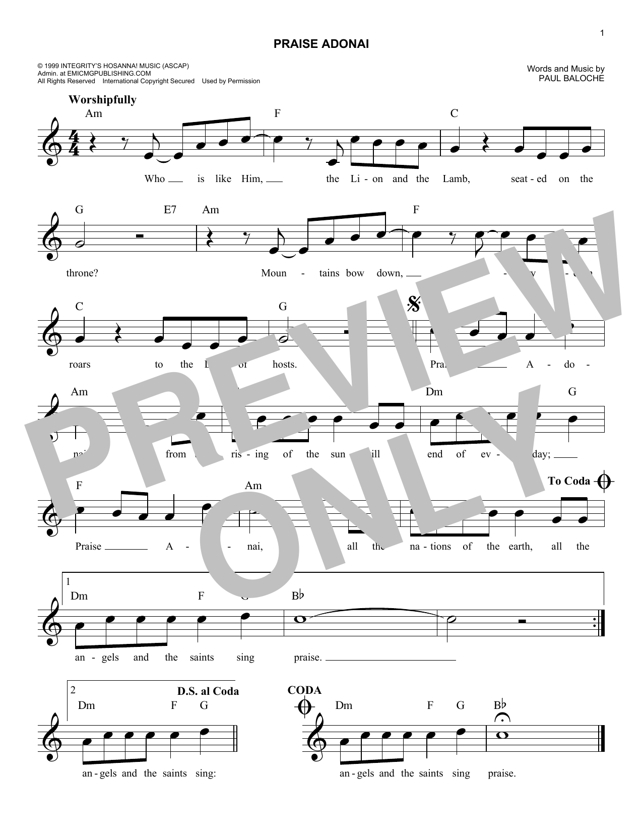 Produktbild zu: Praise Adonai