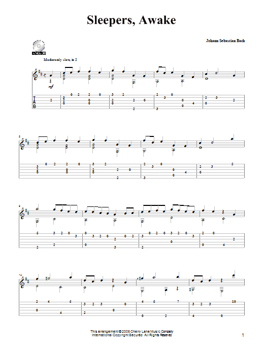 Produktgalerie: Seite 1 von 1 Sleepers, Awake (Wachet Auf), Johann Sebastian Bach, Gitarre