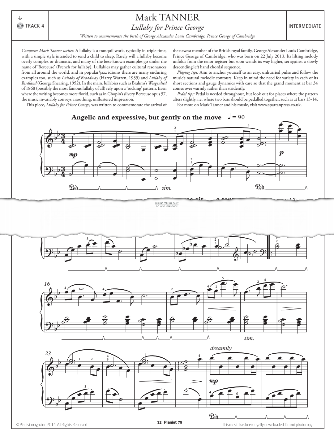Product gallery: Page 1 of 1 Lullaby For Prince George, Mark Tanner