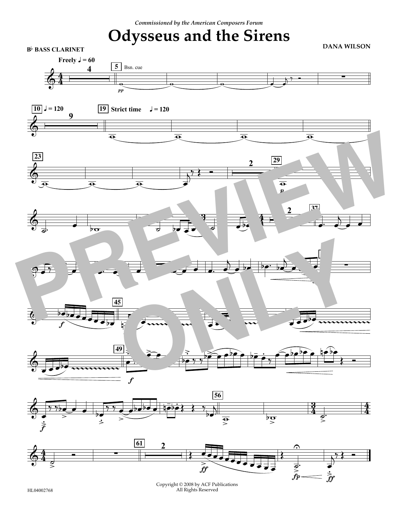 Produktbild zu: Odysseus and the Sirens - Bb Bass Clarinet