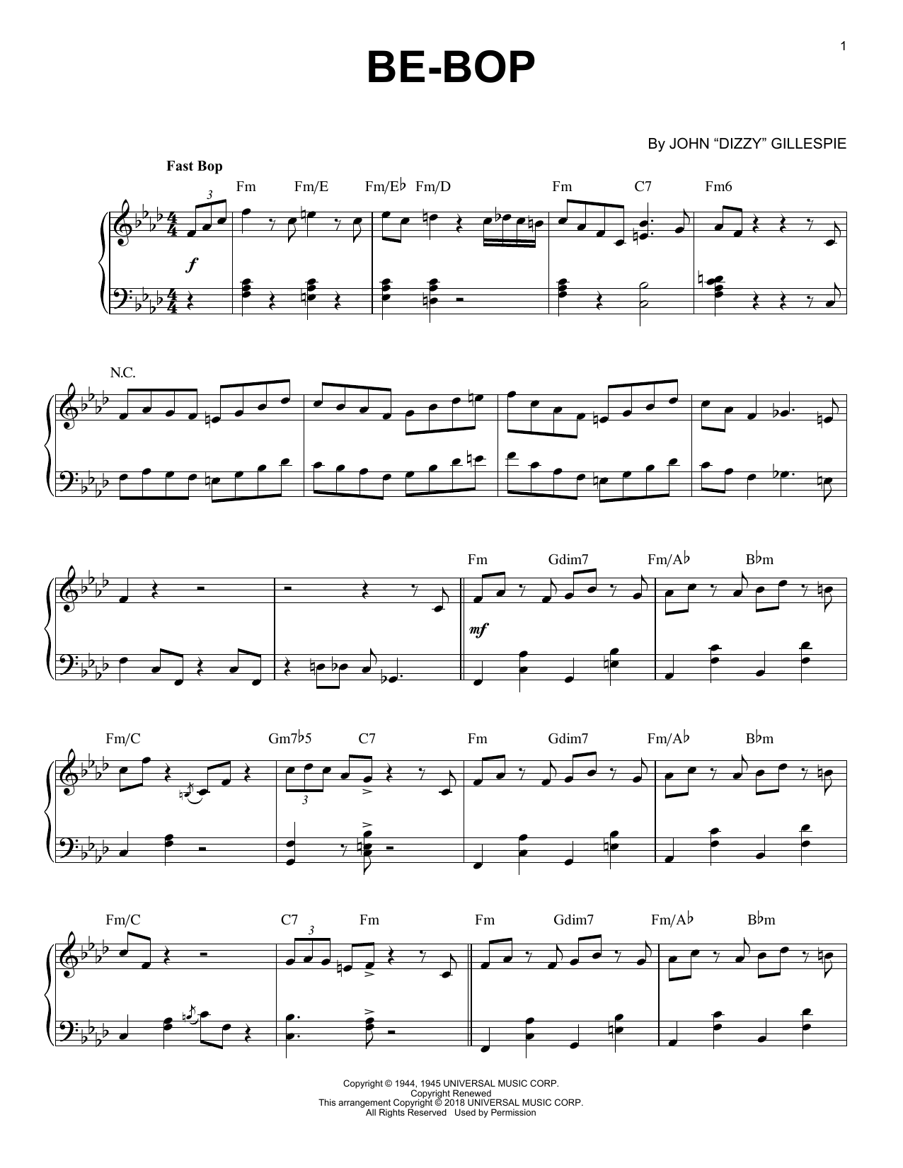 Product gallery: Page 1 of 1 Be-Bop, Dizzy Gillespie
