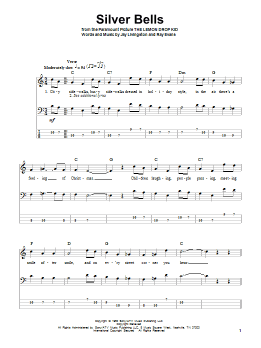 Produktgalerie: Seite 1 von 1 Silver Bells, Jay Livingston, E-Bass