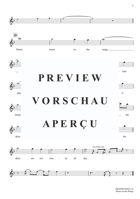 Product gallery: Page 4 of 4 Home On The Range, Folk Song, American, (transverse flute)