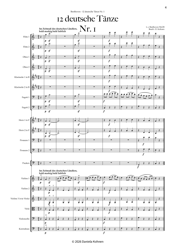 Produktgalerie: Seite 1 von 11 Deutscher Tanz Nr. 1, , Jugendkammerorchester