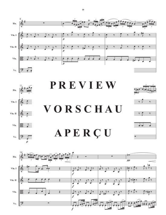 Produktgalerie: Seite 12 von 21 Concerto in a minor , , (Streicher Quartett + Horn in F Solo)