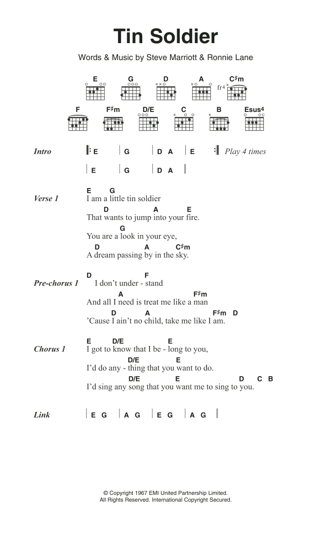 Produktgalerie: Seite 1 von 1 Tin Soldier, Small Faces, Gitarre