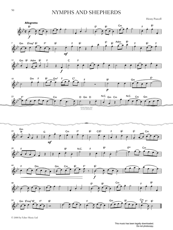 Product gallery: Page 1 of 1 Nymphs And Shepherds, Henry Purcell