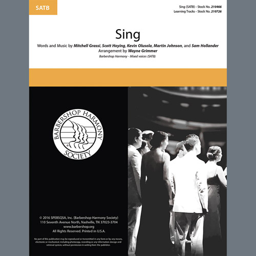 cover: Sing (arr. Wayne Grimmer), Pentatonix, Chor