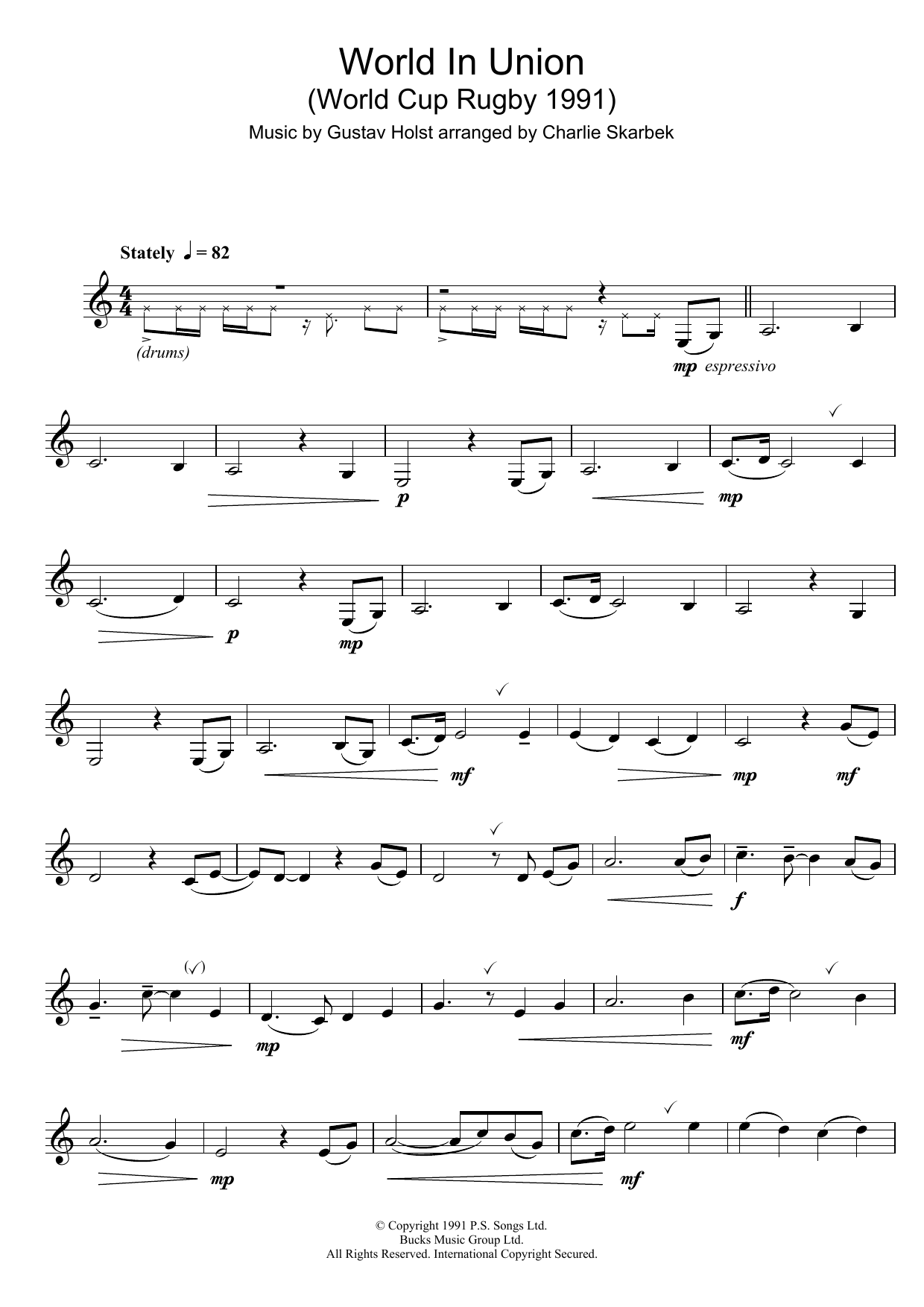 Product gallery: Page 1 of 1 World In Union, Gustav Holst