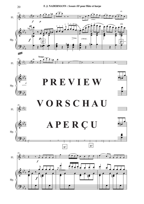 Produktgalerie: Seite 21 von 21 Sonate Nr. 3 , , (Harfe + Flöte)
