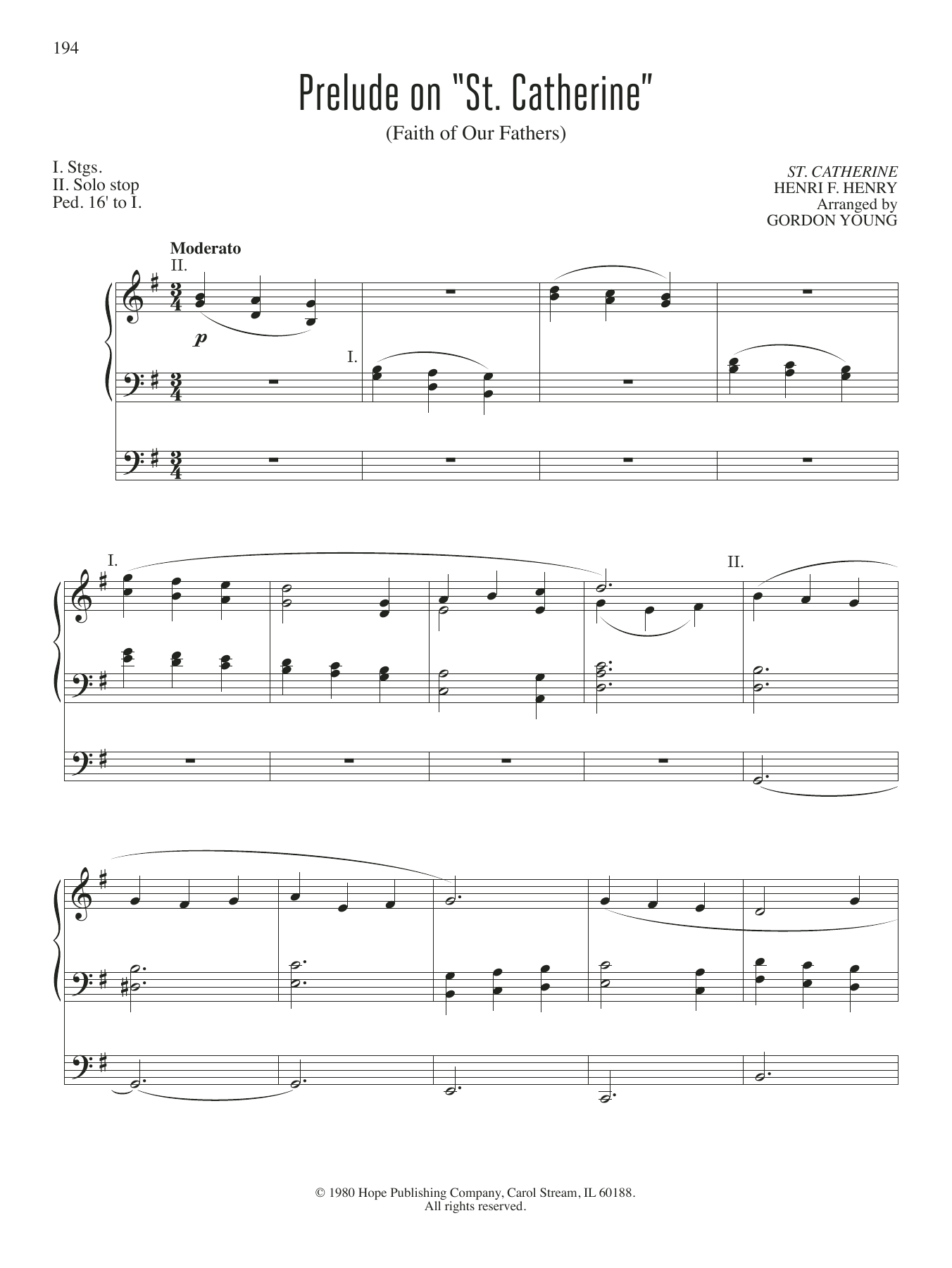 Product gallery: Page 1 of 1 Prelude on "St. Catherine", Gordon Young