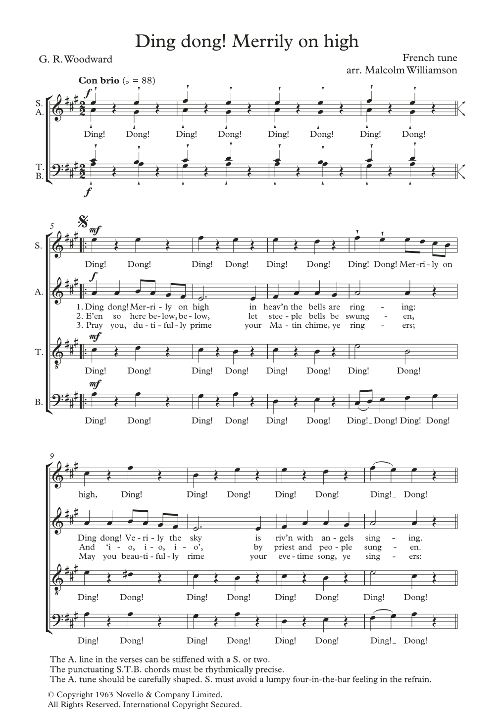 Product picture to: Ding Dong! Merrily On High (arr. Malcolm Williamson)