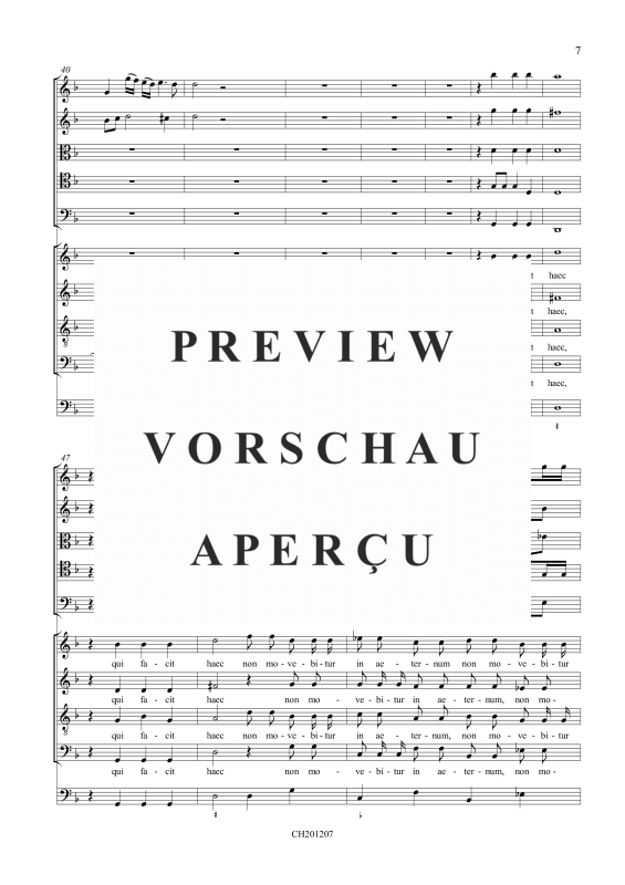 Produktgalerie: Seite 8 von 11 Domine quis habitabit (Psalm 15), , Gemischtes Ensemble SATB, 5 Instrumente und BC