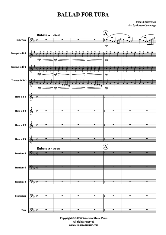 gallery: Ballad for Tuba , , (Tuba + Posaunenchor)