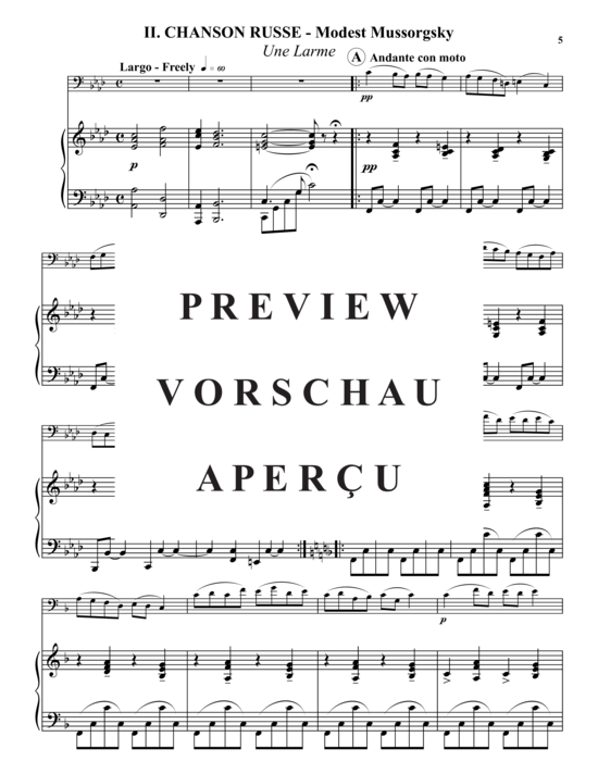 gallery: Zwei russische Lieder , , (Bariton/Posaune + Klavier)