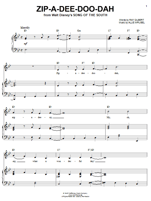 Produktbild zu: Zip-A-Dee-Doo-Dah (from Song Of The South)