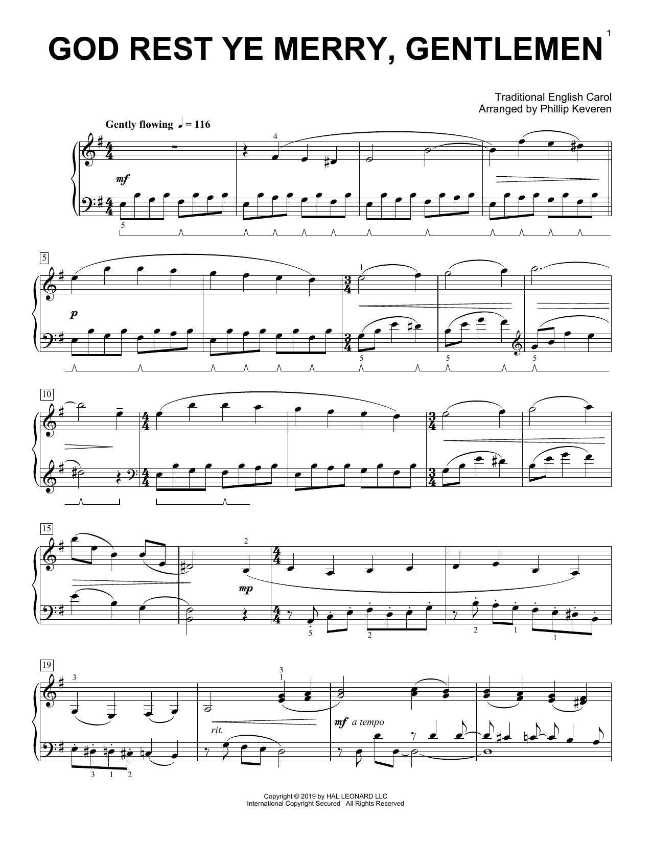 Produktbild zu: God Rest Ye Merry, Gentlemen [Classical version] (arr. Phillip Keveren)