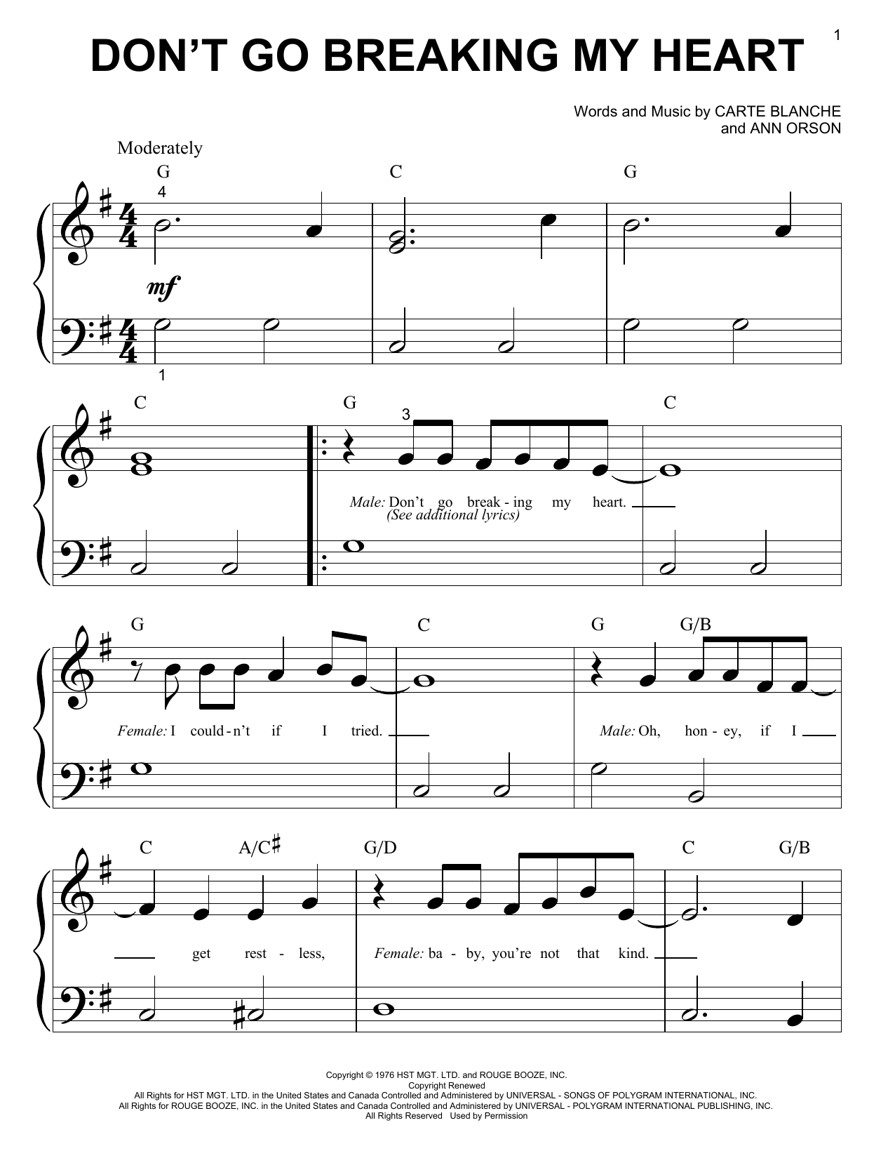 Produktgalerie: Seite 1 von 1 Don't Go Breaking My Heart, Elton John, Klavier