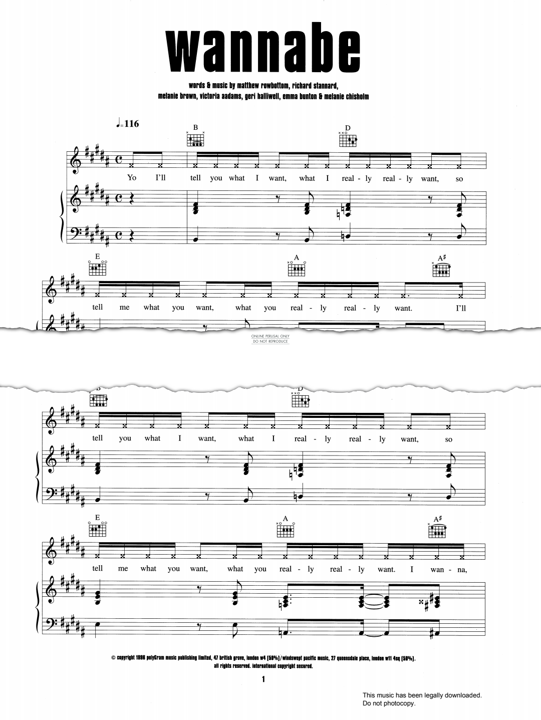 gallery: Wannabe, Spice Girls, Gesang, Gitarre, Klavier