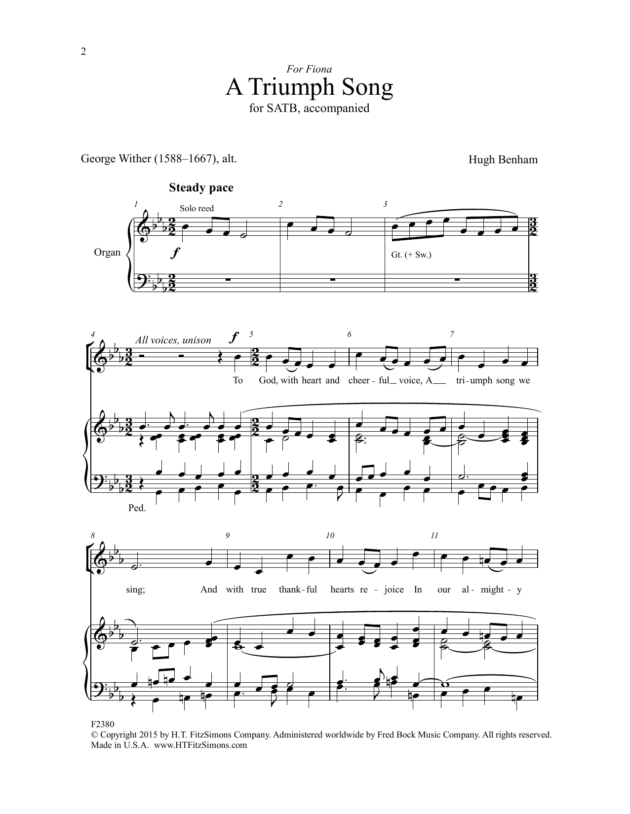 Produktbild zu: A Triumph Song