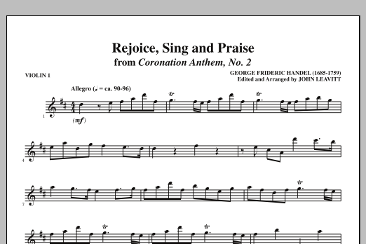 Product picture to: Rejoice, Sing And Praise - Violin 1