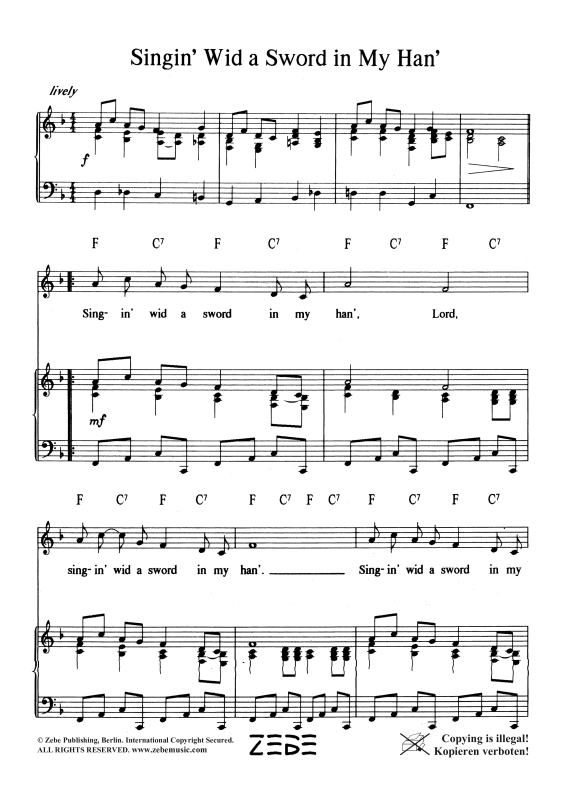 gallery: Singing With a Sword in My Hand, , Gesang und Klavier