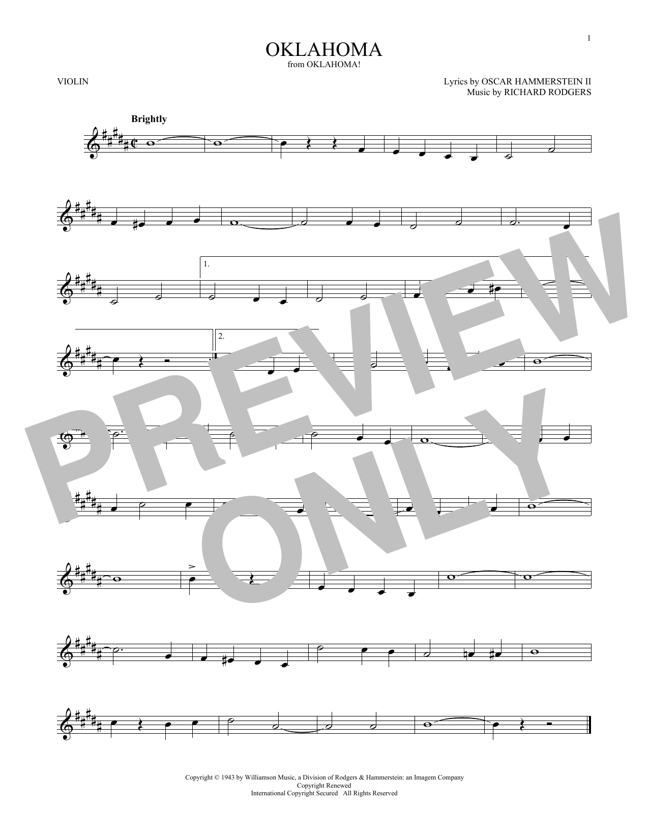 Product gallery: Page 1 of 1 Oklahoma (from Oklahoma!), Rodgers & Hammerstein