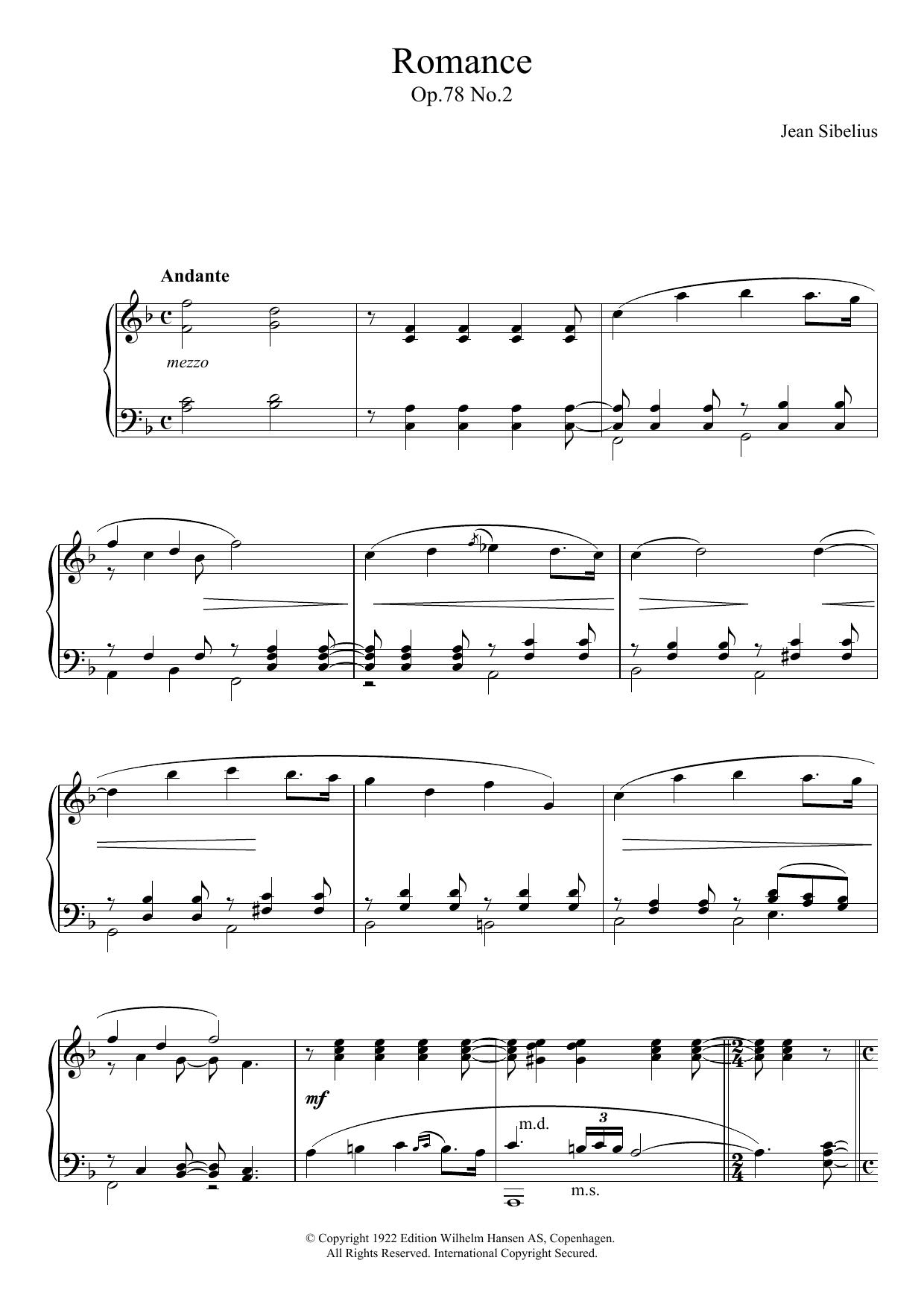 Product picture to: Romance, Op.78 No.2