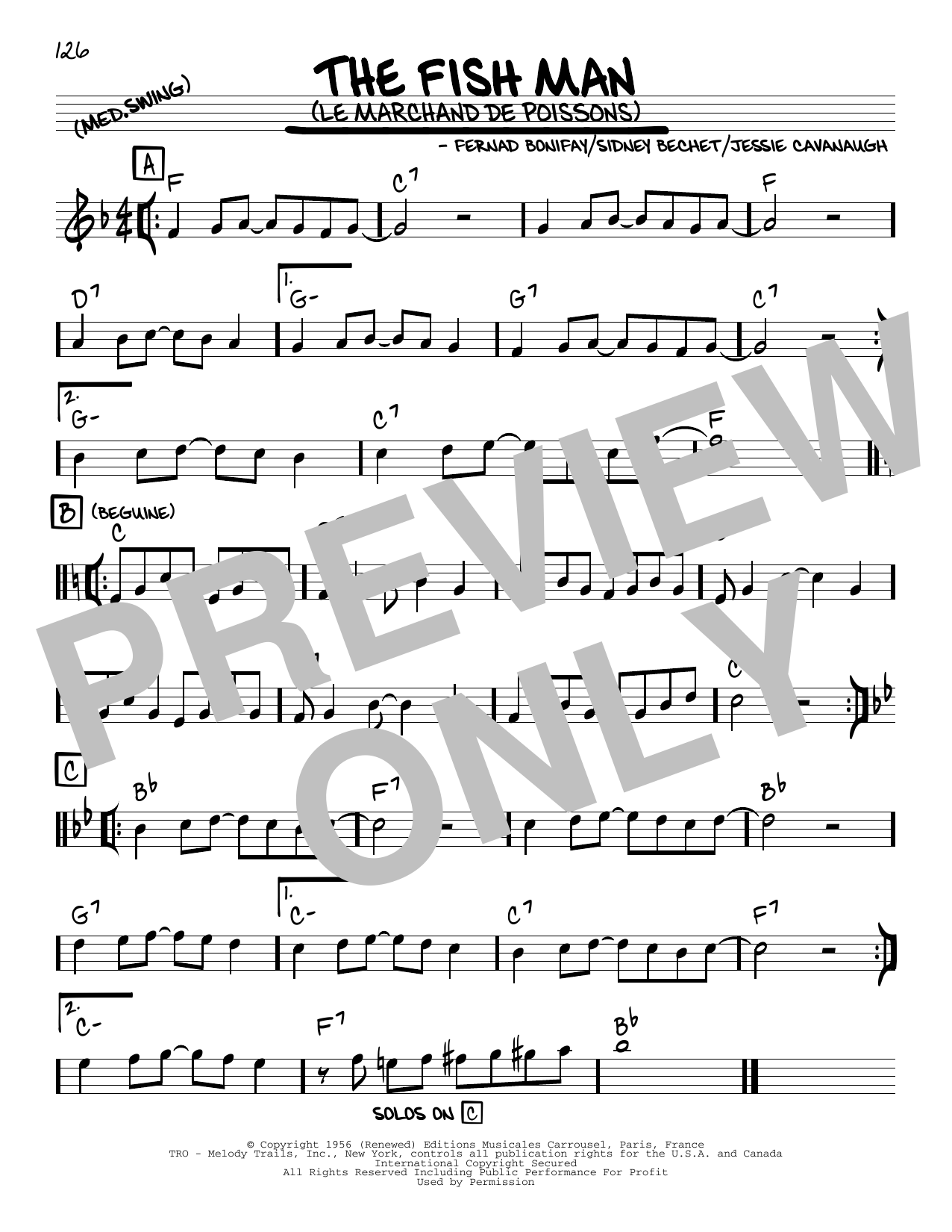 Product picture to: The Fish Man (Le Marchand De Poissons) (arr. Robert Rawlins)