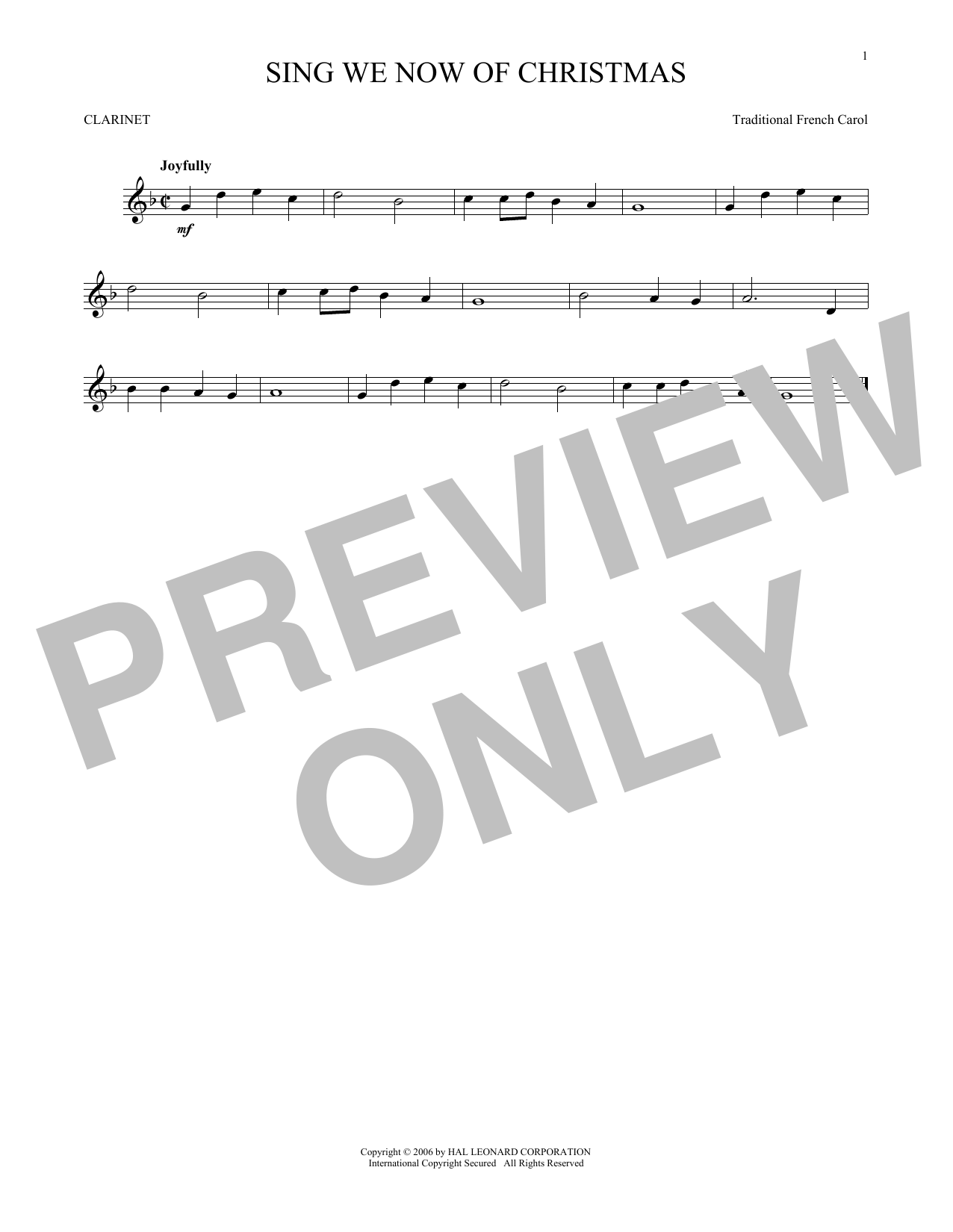 Product gallery: Page 1 of 1 Sing We Now Of Christmas, Traditional French Carol