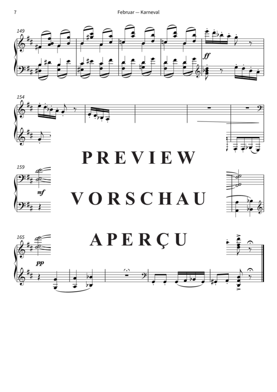 Product gallery: Page 10 of 10 Februar - Karneval - Die Jahreszeiten op. 37b, Nr. 2 , , Piano Solo