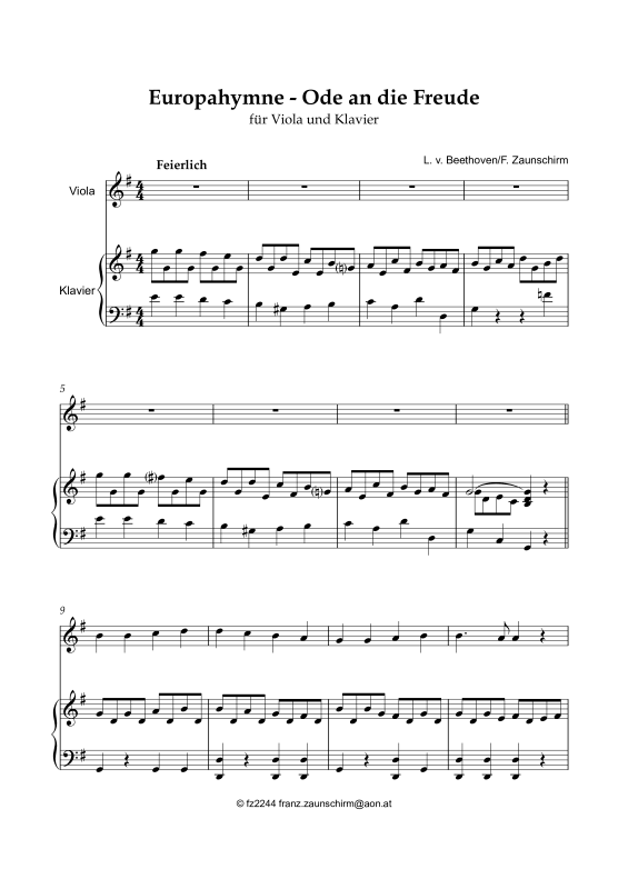 Produktbild zu: Euroaphymne - Ode an die FreudeLudwig van Beethoven