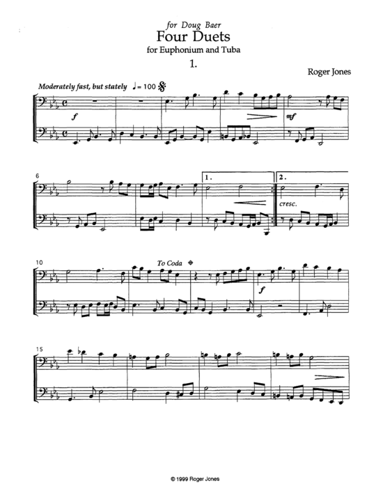 Produktbild zu: Four Duets Roger Jones