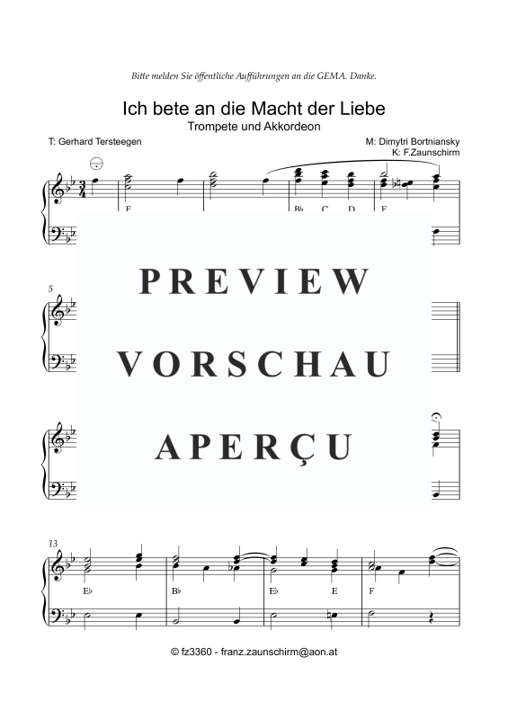 Produktgalerie: Seite 6 von 7 Ich bete an die Macht der Liebe, , Trompete und Akkordeon