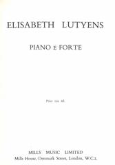 cover: Piano E Forte Op.43, Elisabeth Lutyens, Klavier