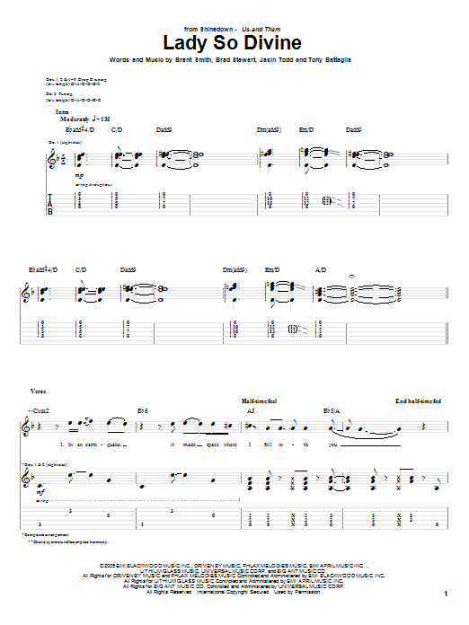 Produktgalerie: Seite 1 von 1 Lady So Devine, Shinedown, Gitarre