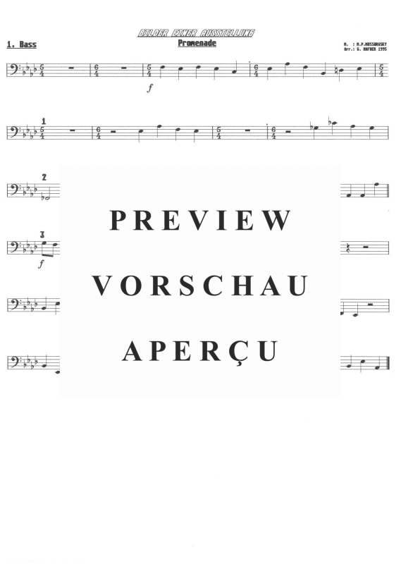 Product gallery: Page 5 of 11 Promenade aus ´Bilder einer Ausstellung´, , (Brass Ensemble)