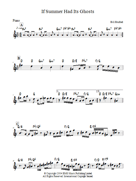 Product gallery: Page 1 of 1 If Summer Had Its Ghosts, Bill Bruford