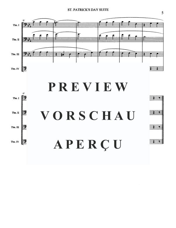Produktgalerie: Seite 7 von 11 St. Patrick's Day Suite, , Posaunen Quartett