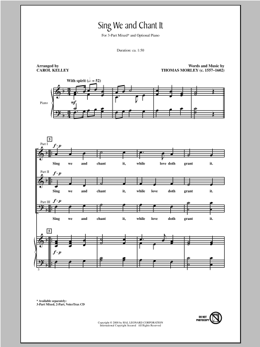 Produktbild zu: Sing We And Chant It