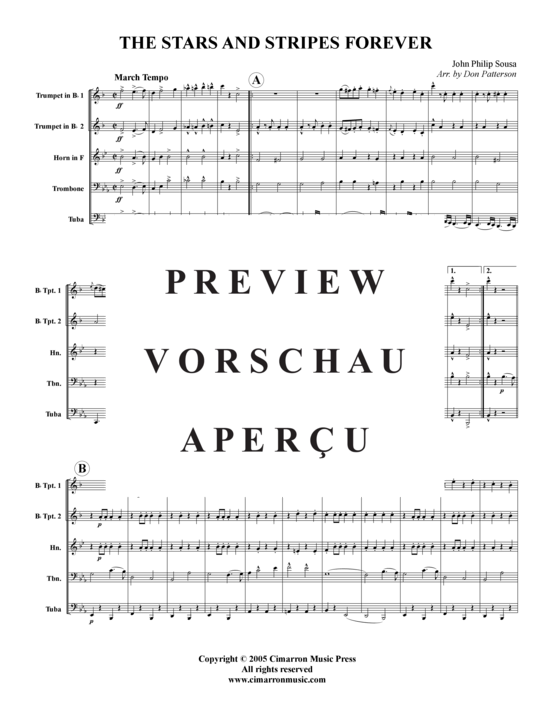 gallery: Stars & Stripes Forever , , (Blechbläserquintett)